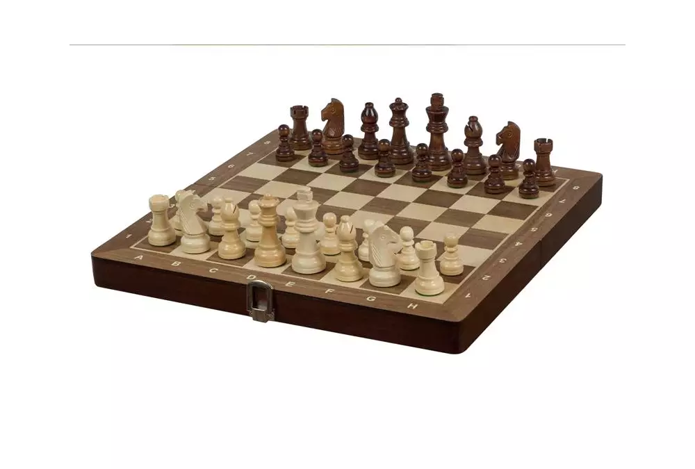 Szachy turniejowe Sunrise nr 3 Exclusive (30x30cm) WALNUT